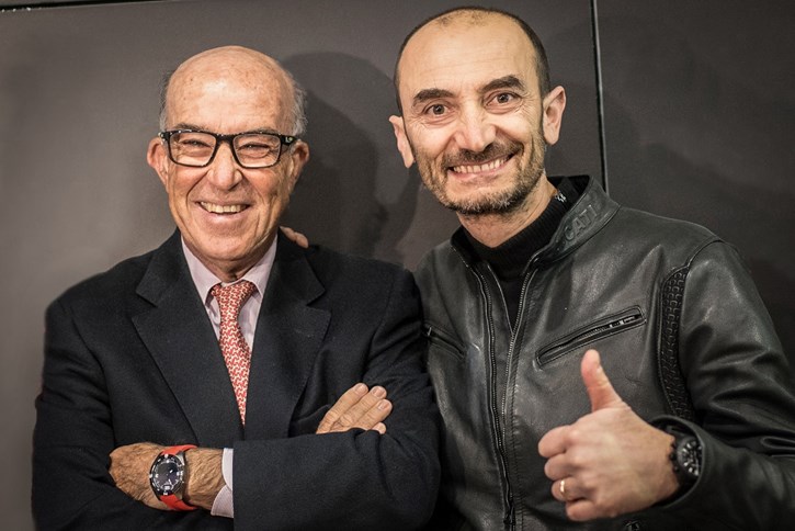 Οι Carmelo Ezpeleta, CEO της Dorna Sports SL και Claudio Domenicali, CEO της Ducati Motor Holding